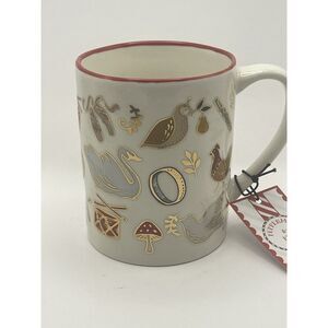 12 Days Of Christmas Mug Peppermint & Pine New‎ Gold Accents